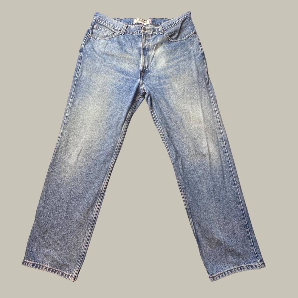 Vintage Levi's 550 Jeans Men 38x30 Relaxed Fit Blue Light Wash Tapered Leg Denim